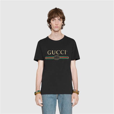 t shirt oversize délavé con logo gucci|Gucci Oversize Washed T.